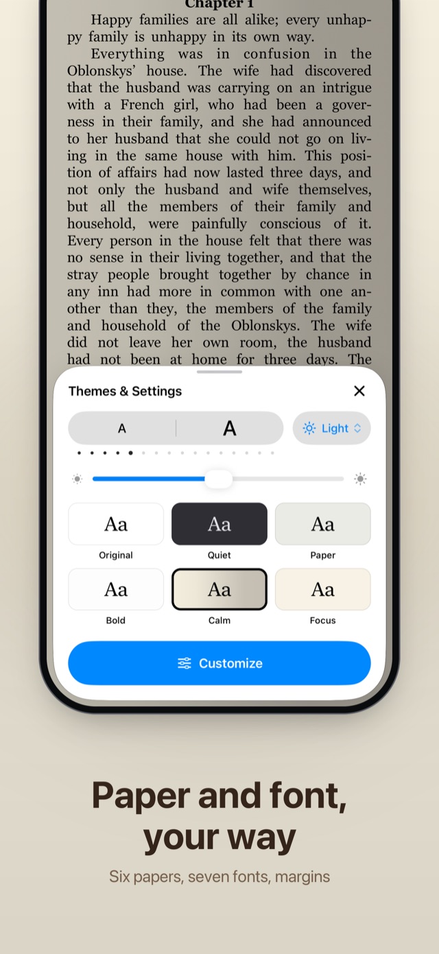 Paper and theme settings